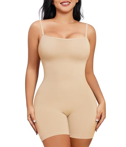 Image of Nebility Seamless Shapewear Bodysuit Women - Tummy Control Square Neck Full Body Shaper