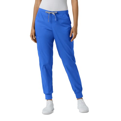Image of Wink W123 Women's Flex-n-Reach Track Scrub Pant, Black, Large Petite