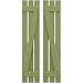 Ekena Millwork ARW102SB311X48MGH Americraft Three 2 Exterior Real Wood Spaced Board-n-Batten Shutters w/Z-Bar (Per Pair), 11 1/2"W x 48"H, Moss Green