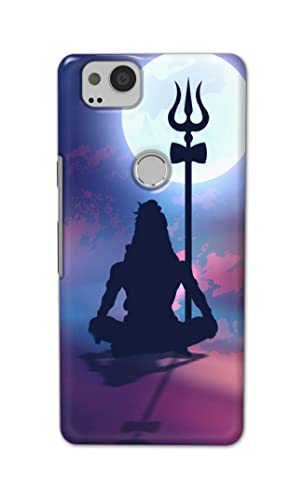 Image of Printed Hard Back Cover Case for Google Pixel 2 Back Cover (Lord Shiva) -702