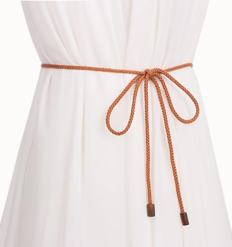 NIDMIDO Women's Braided Knotted Waist Belt, Trendy Bohemian Style Waist Belt Decorative Tassel Dress Belt for Women Girls2
