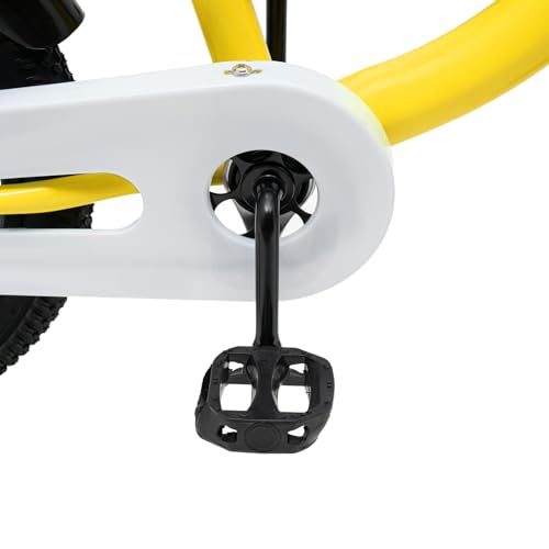 LENJKYYO 16 Zoll Kinderfahrrad für Jungen/Mädchen Kinder Fahrrad mit Stützräder 3 Rad Kinderrad Gelb Kinderfahrrad ab 4-8 Jahre Kinder fahrräder Höhenverstellbar – Bild 8