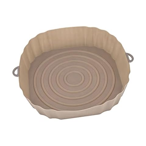 DHliIQQ 7 inch Air Fryer Silicone Pot,Air Fryer Silicone Baking Tray,Silicone Air Fryer Basket,Non-Stick Air Fryer Silicone Liners,Reusable Air Fryer Silicone Pan Cover