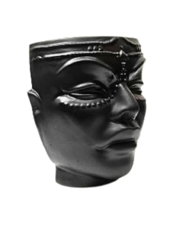 Image of Ceramic Lady Face Wall Hanging Planter | 17.5 x 13.5 cm Abstract Face Vase for Indoor Wall, Living Room, Balcony & Home Decor (Black Wall Hanging & Table Top)