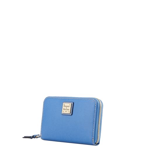 Dooney & Bourke Wallet, Saffiano Medium Zip Around Credit Card Case Wallet - Blue2