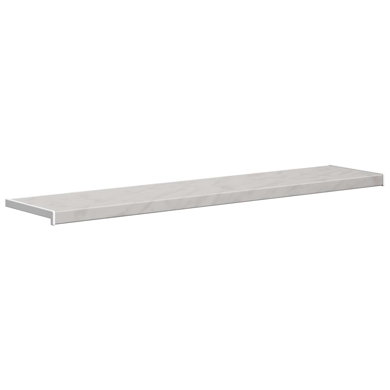 davanzale in PVC, 120 x 30 x 4,5 cm, con struttura in marmo, per interni ed esterni, moderno, in PVC robusto, facile da pulire e resistente all'umidità, facile da montare