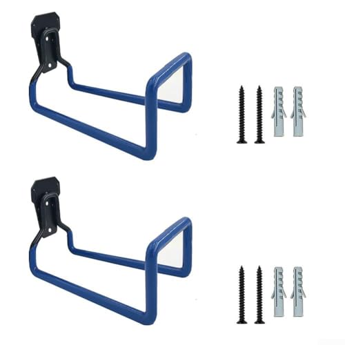 SPORTARC Supporto per tubo da giardino da parete, confezione da 2, con design in gomma antiscivolo per una conservazione sicura (blu)