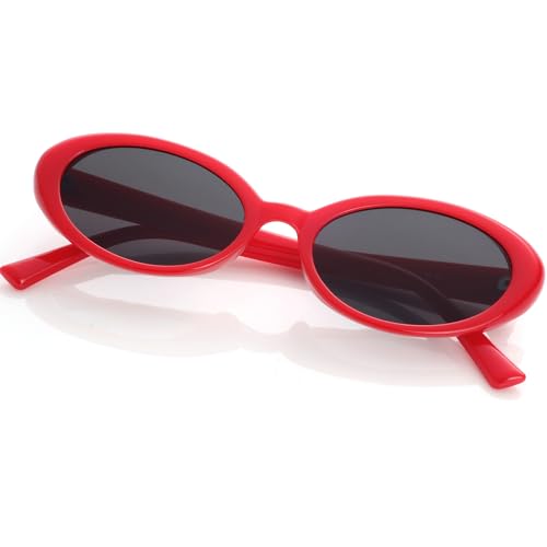 Image of Retro Oval Sunglasses for Women Men 90s Style Vintage Small Sun Glasses UV400 Protection Shades