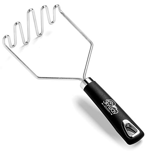 Skyway Goods Potato Masher Stainless Steel with Anti-slip Grip, Heavy Duty Mashed Potatoes Masher, Potato Smasher Perfect for Making Mashed Potato, Sturdy & Easy to Use Wire Masher Kitchen Tool
