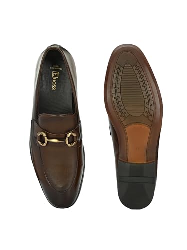 Image of egoss Genuine Leather Loafer Formal Shoes for Men-22601
