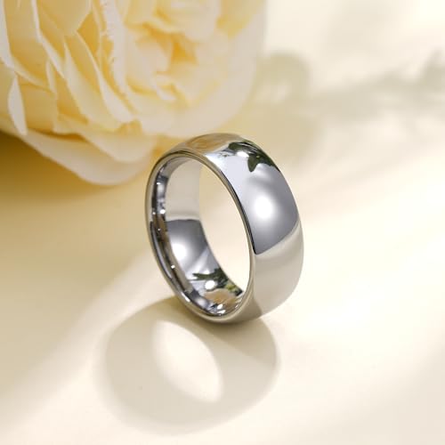 Image of King Will Basic 10mm Tungsten Carbide Ring for Men Matte Polished Engagement Band Comfort Fit