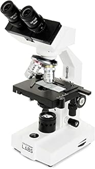 Celestron CB2000CF Compound Binocular Microscope w/40x - 2000x power, mechanical stage, Abbe condenser, 4 Fully achromatic objectives, 10x and 20x eyepieces, course and fine focus, 10 prepared slides, 3 color filters, emersion oil