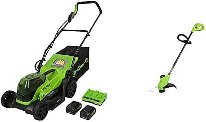 Review GreenWorks 48V 14″ Brushless Cordless Electric Lawn Mower, String Trimmer, (2) 4.0Ah Batteries and Rapid Charger Review GreenWorks 48V 14″ Brushless Cordless Electric Lawn Mower, String Trimmer, (2) 4.0Ah Batteries and Rapid Charger