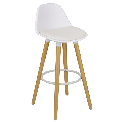 Taburetes Altos de Cocina Madera Blanco Marca Baroni Home