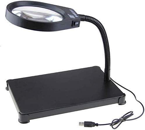 Magnifying Glasses Screen Magnifier Magnifier - Reading The Elderly with LED Lamp Repair high Magnification Magnifier Magnifier with LED Light Double The Comfort