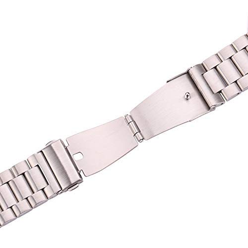 Uhrenarmband 18 20 22 24 mm Uhrenarmband aus massivem Edelstahl, Silberne Uhrenarmbänder, Schnellverschluss, Federsteg