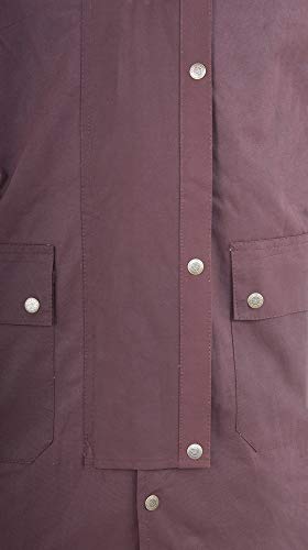 Acerugs Mens Oil Cloth Oilskin Western Australian Waterproof Duster Coat Jacket (Brown, Large) #TOP6