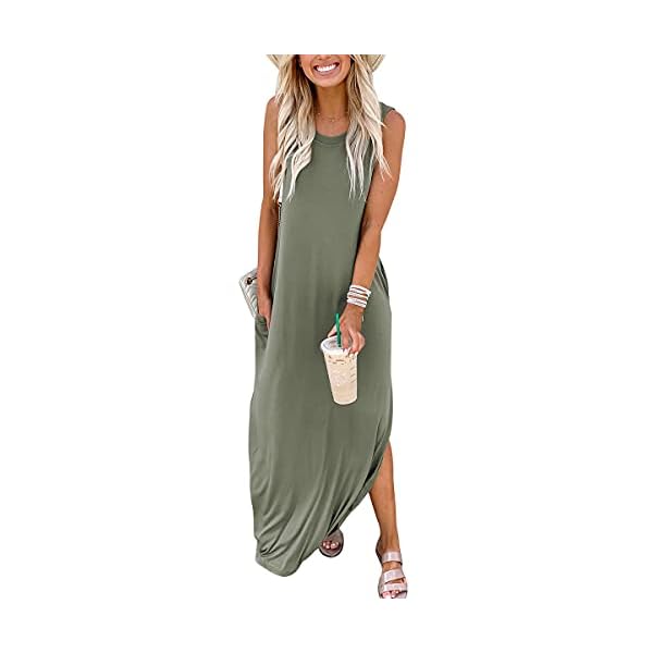 ANRABESS-Womens-Casual-Loose-Sundress-Long-Dress-Sleeveless-Split-Maxi-Dresses-Summer-Beach-Dress-with-Pockets ANRABESS Women Dresses Sleeveless Split Long Maxi Beach Dress for Beach with Pockets A19ganlanlv-M Olive