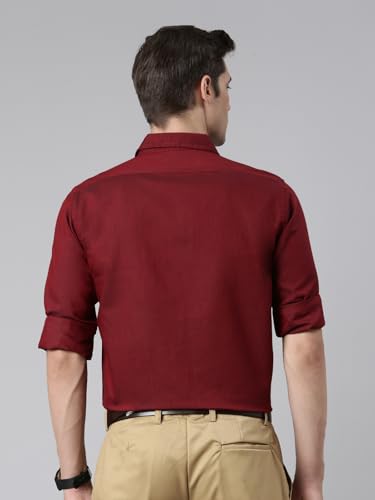 Image of THE SOUL PATROL Men's Casual Regular Fit Full Sleeve Premium Cotton Button-Down Shirt with Single Patch Pocket - Stylish, Classic, Comfortable, and Elegant for Everyday Wear