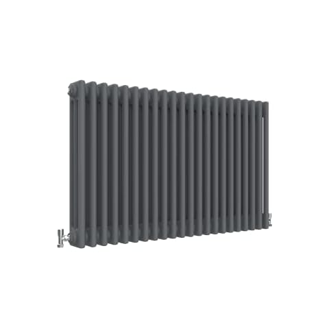 Traditional 3 Column Central Heating Radiator Horizontal Rads Cast Iron Style Anthracite 600x1010mm Cover