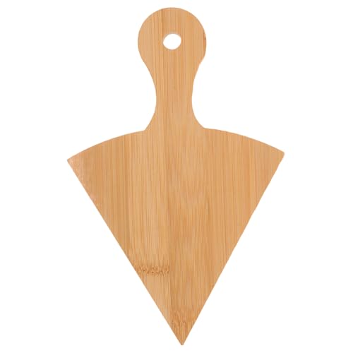 BRIGHTFUFU Handmade Bamboo Pizza Peel Smooth Edges Handle for Baking Serving Cutting