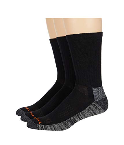 Image of Merrell Unisex Adult Men's and Women's Durable Everyday Work Crew Socks - 3 & 6 Pairs - Anti-odor Cotton