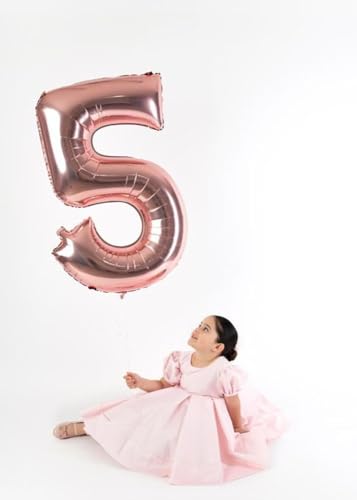 Image of 8 Balloon Numbers Birthday Decorations, 40In Rose Gold Balloons for Party | Eye-catching Appearance, Perfect Decorative Centerpieces, Convenient Self-sealing Structure, Widely for Various Occasions
