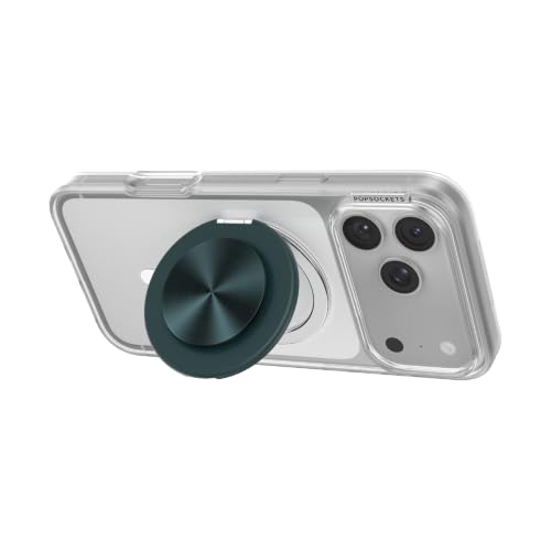 Image of PopSockets Kick-Out Grip for MagSafe, Adjustable Kickstand for Portrait or Landscape, Magnetic Stand, Green - Green