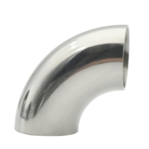 Coude soudé SUS304 de 76mm en acier inoxydable poli pour réseau fluide premium