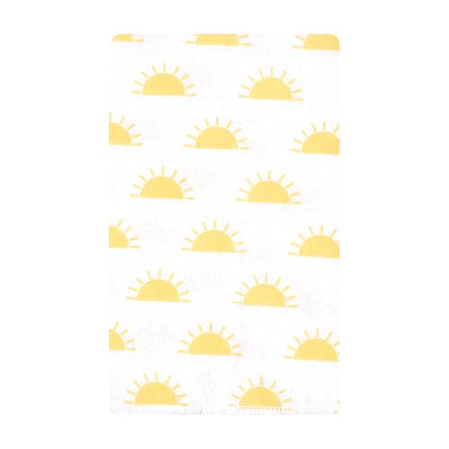 Image of Hudson Baby Unisex Baby Cotton Poly Flannel Burp Cloths, Sunshine and Rainbows 10 Pack, One Size