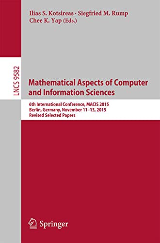 Buy Mathematical Aspects of Computer and Information Sciences — BookShops.in