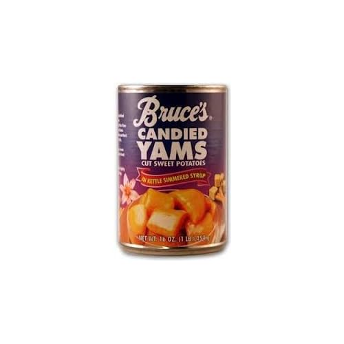 Bruce's Candied Yams in Kettle Cooked Syrup 16oz Can (Pack of 12) Cut Sweet Potatoes