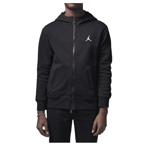 Jordan Dri-FIT Sport Big Kids' Statement Hoop Fleece Full-Zip Hoodie (95D273-023, Black)
