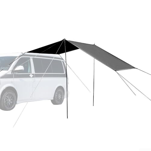 Bulevisiter Campervan Sun Canopy Awning 300X200cm Waterproof Shelter Side Door Compatible Quick Setup 6 Min For Motorhome Van SUV Black