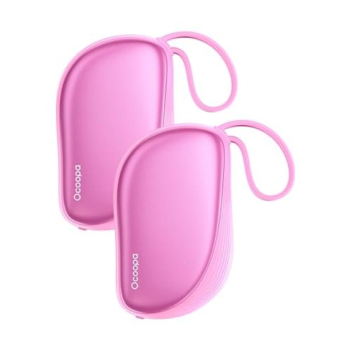 OCOOPA Hand Warmers Rechargeable 2 Pack, Ultra Slim Electric Hand Warmers, Portable Pocket Heater, Comb-Inspired, Fits in Gloves,UL Certified, Winter Essentials,UT5 Sway Rose Pink