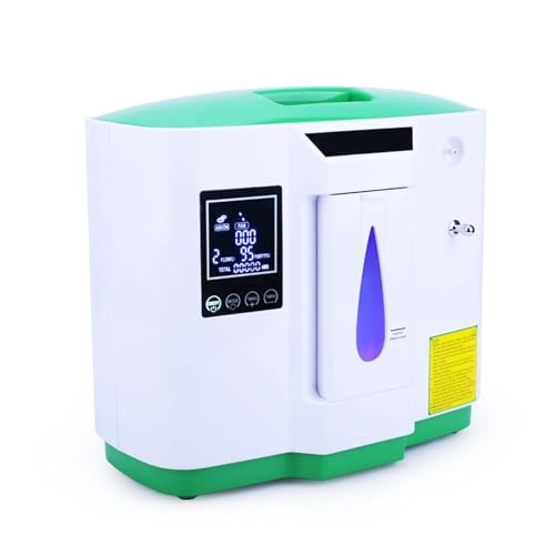 Máquina de oxígeno 2-9 l/min, 30%-90%, atomiza, ajuste de tiempo acumulado con control remoto, para el hogar y los viajes