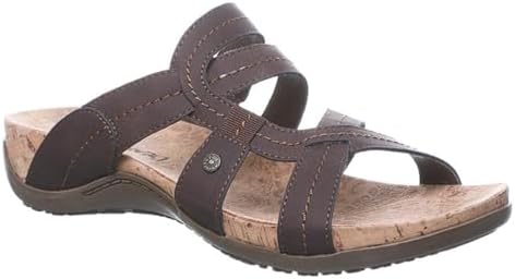 BEARPAW Women's Kai II Dark Brown Size 9 | Women's Slide Sandal | Women's Shoe | Comfortable & Lightweight | Image 1