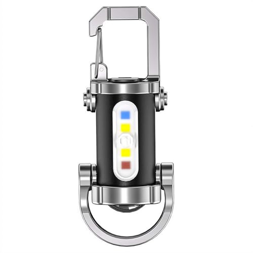 1200LM Super Bright Mini Keychain Flashlight,Compact and Portable Ultra Bright LED Keychain Flashlight,Mini Flashlight with Power Bank,Waterproof Pocket Size Torch for Power Cuts,Emergency