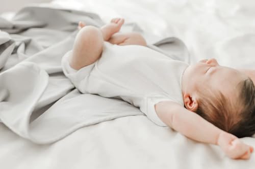 Image of The Ollie Swaddle - Helps to Reduce The Moro (Startle) Reflex - Made from a Custom Designed Moisture-Wicking Material (Stone)