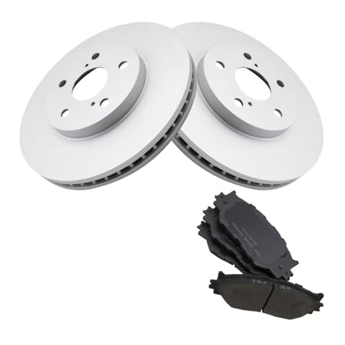 OKJHFD Brake Pads & Rotors Kit Disc and Set Front Side Ceramic Coated for Lexus for IS250 2.5L 2006-2008 446553020 EHT1178H