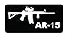 3pcs Ar15 with Gun Funny Hard Hat/Helmet Vinyl Decal Sticker