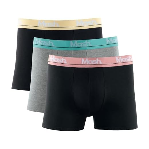 Kit 3 Cuecas Boxer Mash Adulto Em Cotton Cós Colorido