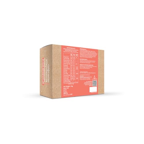 Image of Nourish Organics Ginger Oats Cookies | Wholesome Cookies with Ginger & Oats | Made with Seeds, Almonds & Coconut Jaggery | High Fibre Snack | No Refined Sugar | 120g Pack