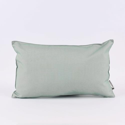 SCHÖNER LEBEN. Cojín para exteriores St. Maxime estructura azul claro 30 x 50 cm