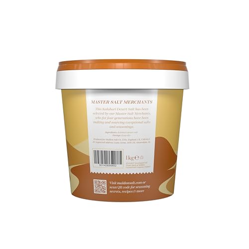 Image of Maldon - Kalahari Desert Salt - Selected by Our Seasoned Experts - Naturally Coarse Salt Hand-Harvested from the Kalahari Desert - Perfect for a Wide Range of Dishes - Fantastic Flavour- 2.2lb Tub