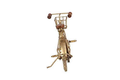 Figura Decorativa Bicicleta de Metal Dorada 14x5x8 pulgadas miniatura 4