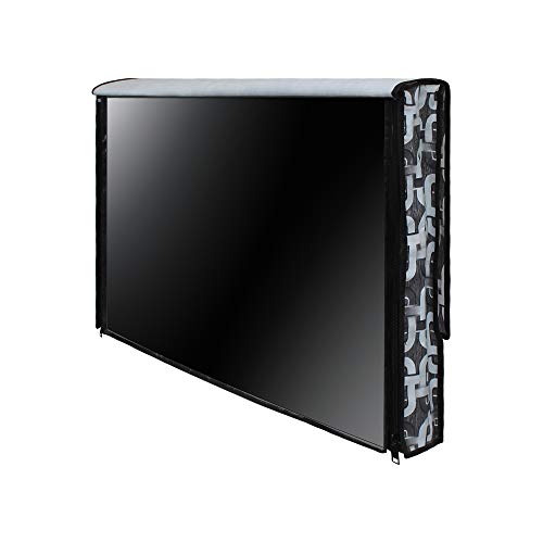 Image of DREAM CARE Double Use - Transparent & Printed Flap - 43 Inches LED TV Cover, Waterproof LED TV Cover for (LG, Samsung, Vu, Mi, Realme, TCL, Croma), SA38
