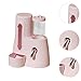 IEUDNS Automatic Hamster Feeder,Auto Dispenser,Hamster Water Bottle,Lightweight Clear Feeding Bowl for Small Animals,Gerbils Dwarf, Pink, 80ml