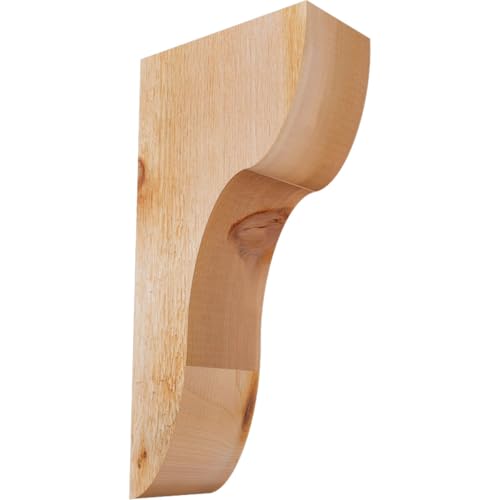 Ekena Millwork COR04X08X16CAR00RWR 4"W x 8"D x 16"H Carmel Rough Sawn Corbel, Western Red Cedar