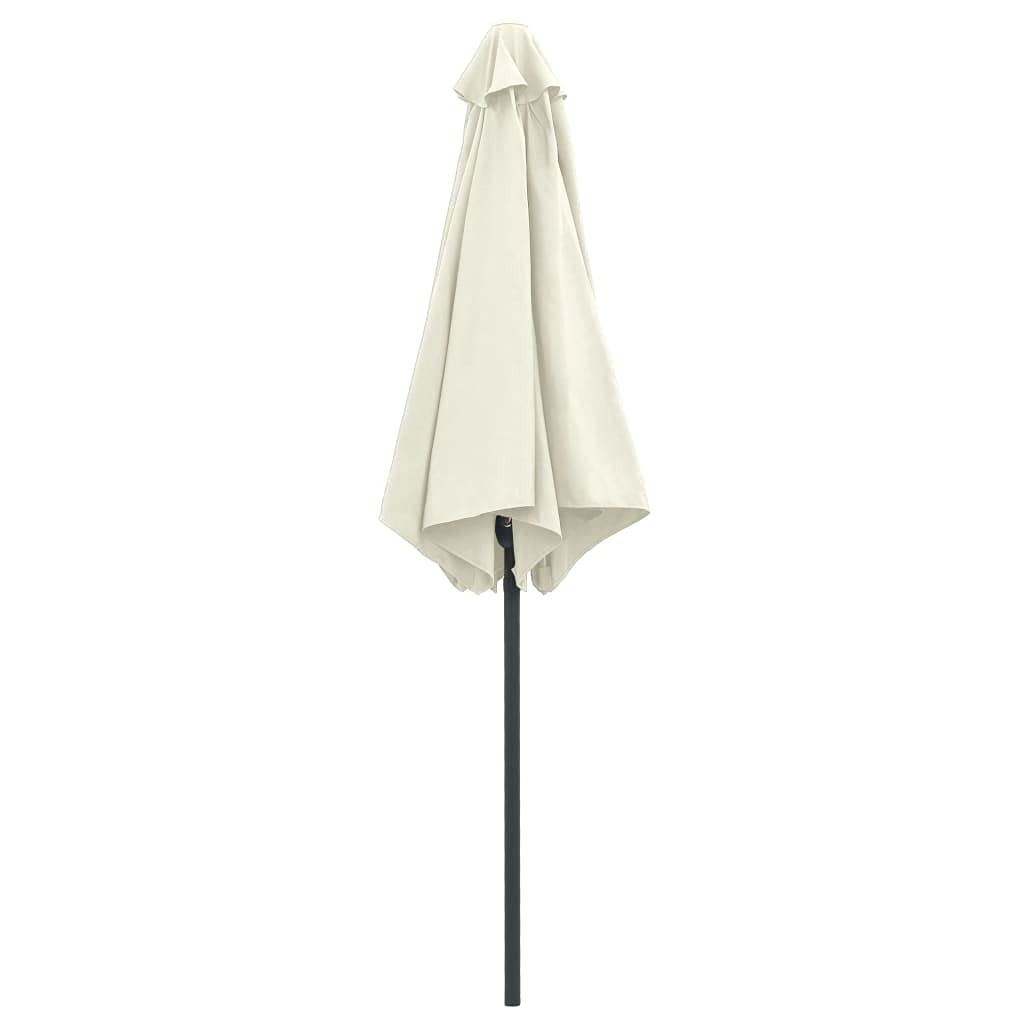 Parasol przeciwsłoneczny z aluminiowym masztem, parasol plażowy, parasol ogrodowy, parasol tarasowy, ochrona przed słońcem, z otworem odpowietrzającym i mechanizmem korbowym, 270 x 246 cm